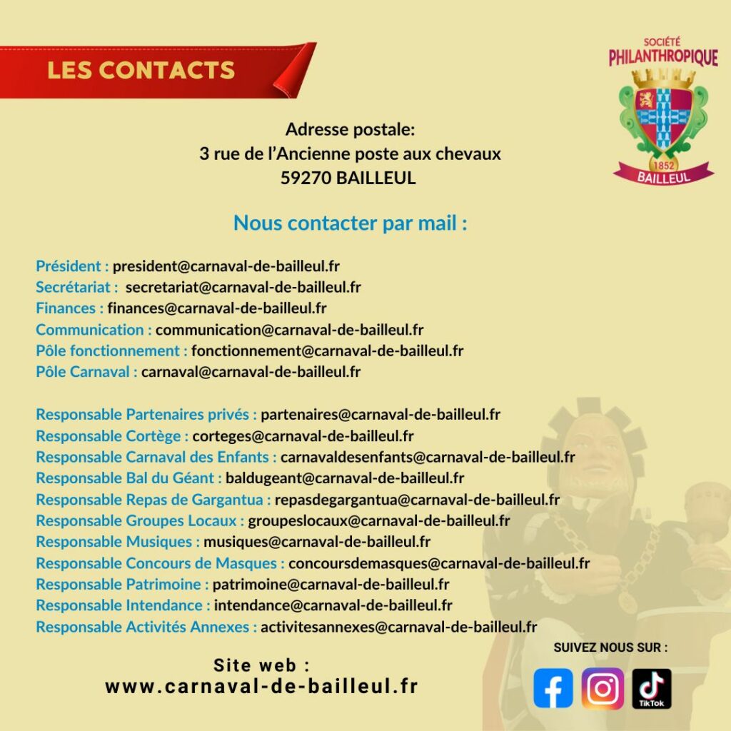 Adresses emails contacts société Philanthropique